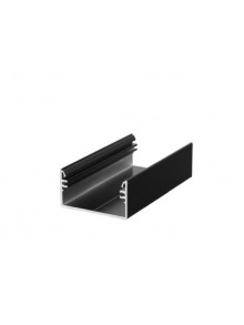 Profil LED aparent LOWI C10, negru, lungime 2m