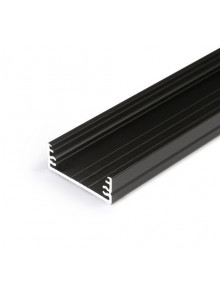 Profil LED aparent WIDE 24, negru, lungime 2m