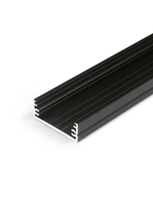 Profil LED aparent WIDE 24, negru, lungime 2m