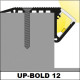 Profil LED de trepte UP-BOLD12, negru, lungime 2m