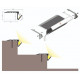 Profil LED de trepte UP-BOLD12, negru, lungime 2m