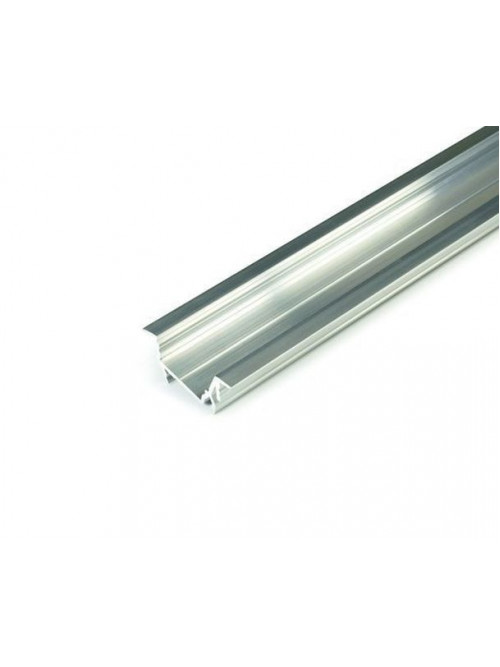 Profil LED încastrat DIAGONAL 14, aluminiu neanodizat, lungime 2m