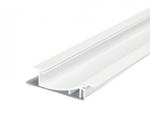 Profil LED încastrat FLAT 8, alb, lungime 2m