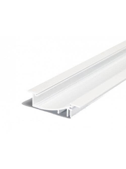 Profil LED încastrat FLAT 8, alb, lungime 2m