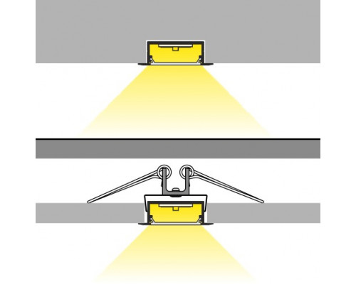 Profil LED încastrat VARIO 30-06, aluminiu anodizat, lungime 2m