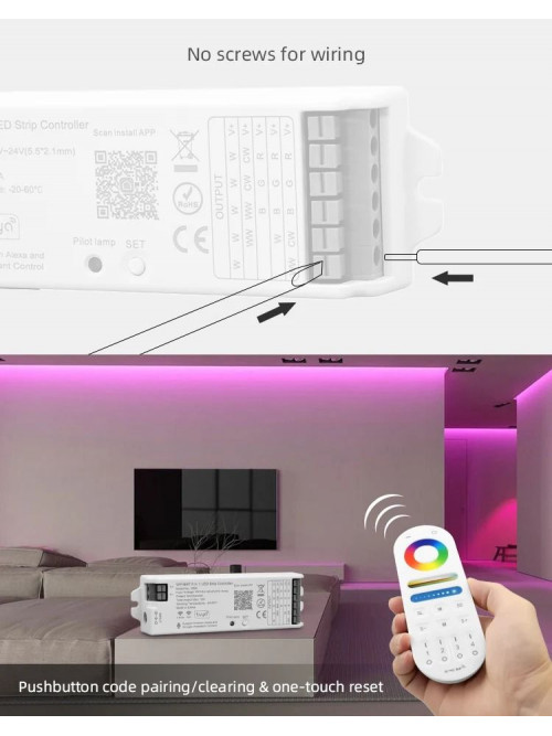 Пульт управления универсальный PROLUM 5in1; Wi-Fi; TUYA; TOUCH; 15A; Series: HomeLink