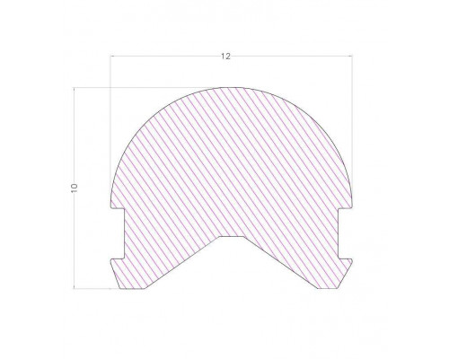 Difuzor neon PROLUM™, 12MM, Seria „PRO”, Galben Lămâie