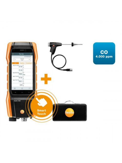 testo 300 NEXT LEVEL kit 1 - Flue gas analyzer (O2, CO up to 4,000 ppm)