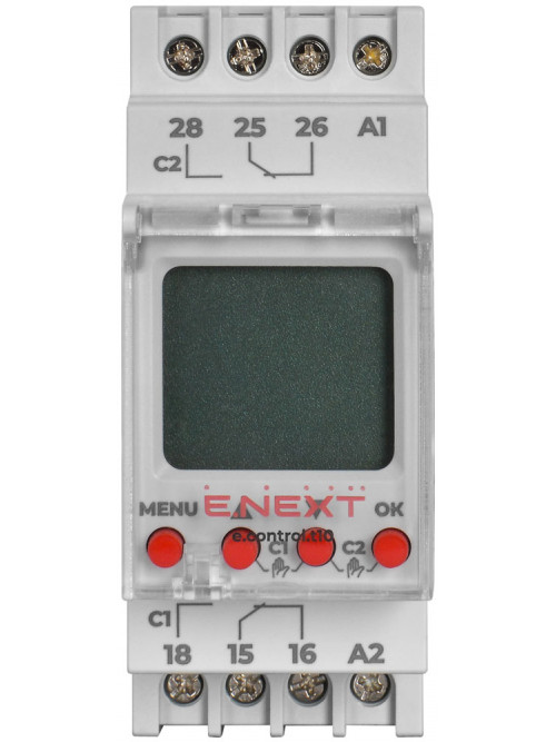 Таймер астрономический двухканальный e.control.t10