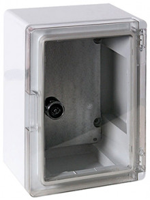 Шкаф ударопрочный из АБС-пластика e.plbox.210.280.130.tr, 210х280х130мм, IP65 с прозрачными дверцами