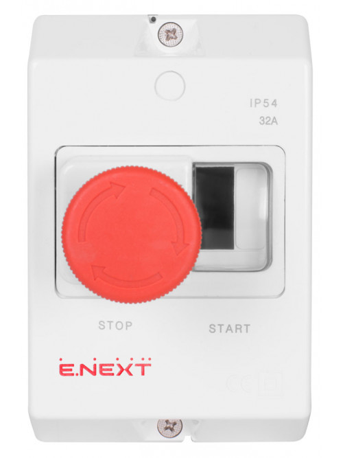 Корпус пластиковый e.mp.pro.box IP54 с кнопкой "Стоп"