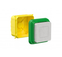 Universal installation housing with mineral fibreboard cover