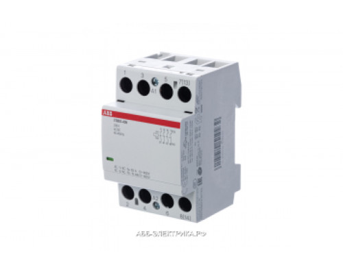 ABB Контактор ESB63-40N-06 модульный (63А АС-1, 4НО), катушка 230В AC/DC