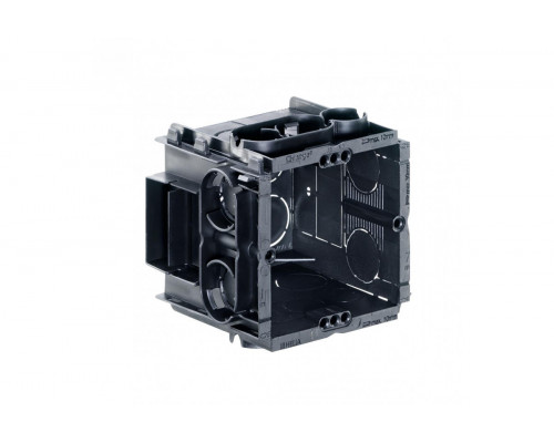 Q-range® one-gang box with 2 device screws, 60 x 60 x 65 mm