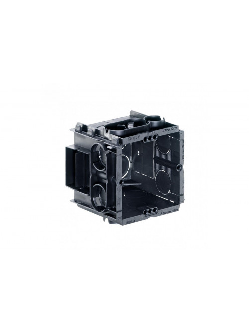 Q-range® one-gang box with 2 device screws, 60 x 60 x 65 mm