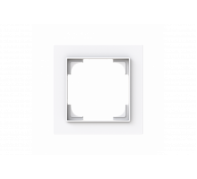 Cover frame 1gang studio white - Busch-art linear