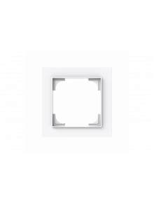 Cover frame 1gang studio white - Busch-art linear