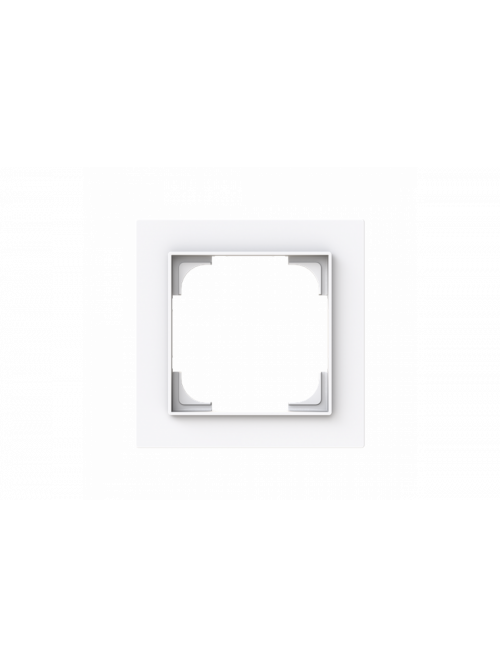 Cover frame 1gang studio white - Busch-art linear