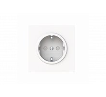 SCHUKO® socket insert Without imprint Safety Shutter Protective contact (SCHUKO) studio white matt  - Busch-art linear