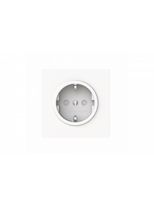 SCHUKO® socket insert Without imprint Safety Shutter Protective contact (SCHUKO) studio white matt  - Busch-art linear