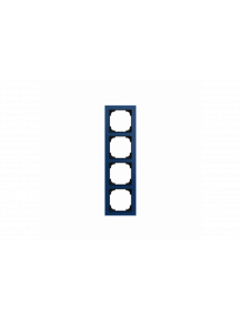 Cover Frame 4gang glass blue - Busch-art linear