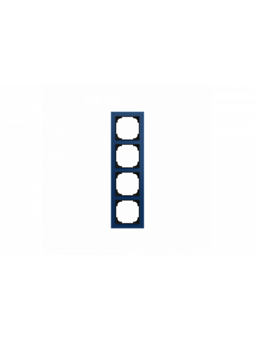 Cover Frame 4gang glass blue - Busch-art linear
