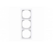 Cover frame 3gang studio white - Busch-art linear