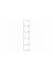 Cover frame 5gang studio white matt - Busch-art linear