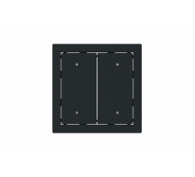 Rocker for Switch/push button Two-part rocker black matt - Busch-art linear