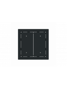 Rocker for Switch/push button Two-part rocker black matt - Busch-art linear