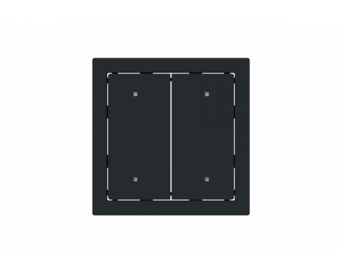 Rocker for Switch/push button Two-part rocker black matt - Busch-art linear