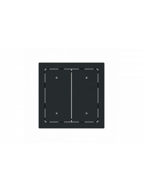 Rocker for Switch/push button Two-part rocker black matt - Busch-art linear