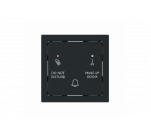 Bell push-switch DND / MUR insert DND, MUR and Symbol "bell" for Switch/push button Single push button with LED 3gang black matt - Busch-art linear