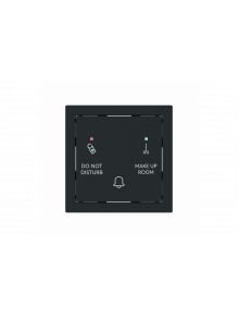 Bell push-switch DND / MUR insert DND, MUR and Symbol "bell" for Switch/push button Single push button with LED 3gang black matt - Busch-art linear