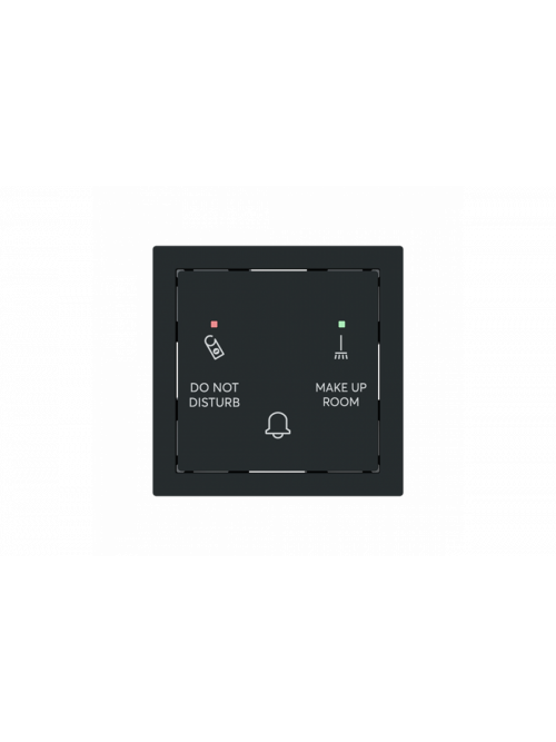 Bell push-switch DND / MUR insert DND, MUR and Symbol "bell" for Switch/push button Single push button with LED 3gang black matt - Busch-art linear