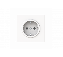 Socket insert Without imprint Safety Shutter Protective contact (SCHUKO) studio white matt  - Busch-art linear