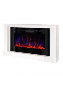 Каминокомплект Bernard mini & Adeli, 725x1215x300 мм, 1500W, 3 цвета пламени, 5 режимов интенсивности пламени, Дрова и кристаллы