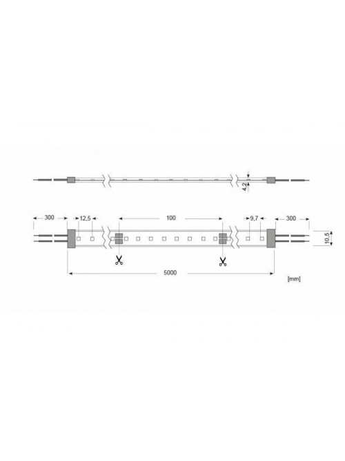 LED Essence Strip 1000 waterproof, 40W 940/24V/IP66 5M