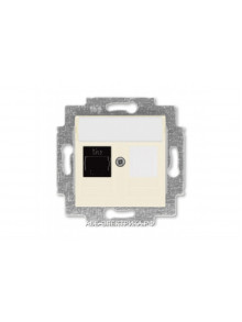 Розетка информационная ABB Levit RJ45 категория 5e и заглушка слоновая кость