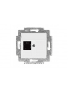 Розетка информационная ABB Levit RJ45 категория 5e и заглушка белый