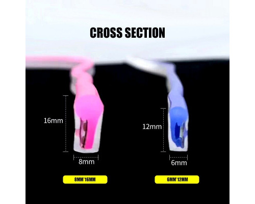 LED neon PROLUM™ 6x12, IP68, 12V, Seria „SM”, Neutru-Alb, PRO