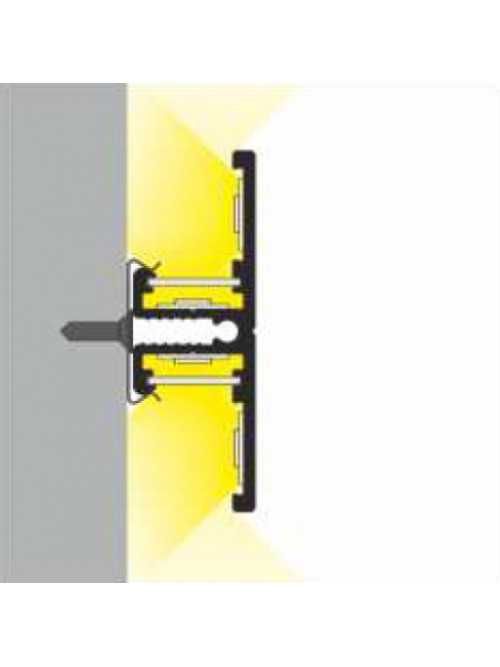 Profil LED aparent BACK 10, aluminiu, lungime 2m