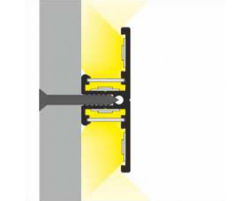 Profil LED aparent BACK 10, aluminiu, lungime 2m