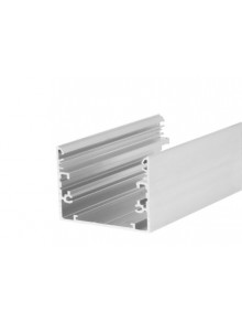 Profil LED aparent PHIL53 C10, aluminiu neanodizat, lungime 2m