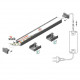Profil LED aparent SLIM 8, aluminiu anodizat, lungime 2m