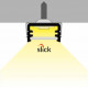 Profil LED aparent SLIM 8, aluminiu anodizat, lungime 2m