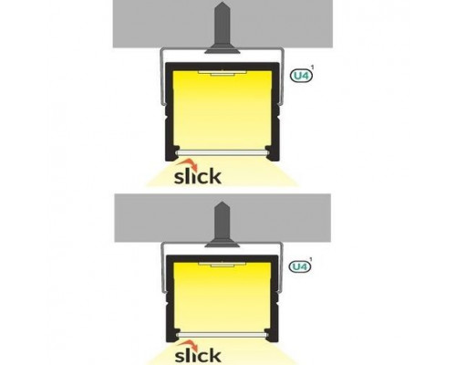 Profil LED aparent SMART 16, negru, lungime 2m