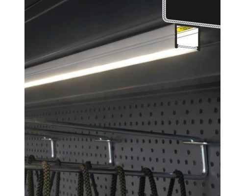 Profil LED aparent SMART 16, negru, lungime 2m