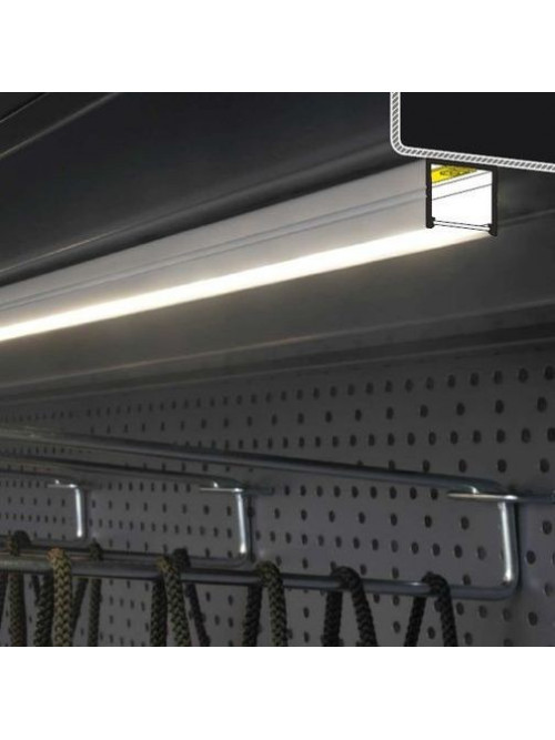 Profil LED aparent SMART 16, negru, lungime 2m