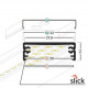 Profil LED aparent WIDE 24, alb, lungime 2m